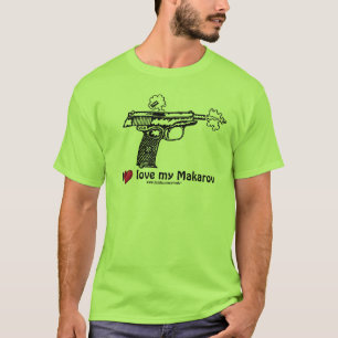 グラフィックアートの都市Tシャツを撃つマカロフのピストル Tシャツ
