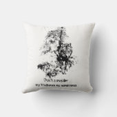 グラフィックアートグレーウルフワイルドライフアジェンシー引用文 クッション (裏面)