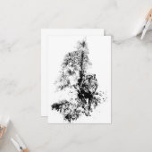 グラフィックアートグレーウルフ野生動物自然 カード (正面/裏面インサイチュ)