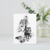 グラフィックアートグレーウルフ野生動物自然 ポストカード (スタンド正面)