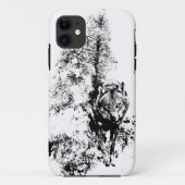 グラフィックアートグレーウルフ野生動物自然 Case-Mate iPhoneケース (裏面)