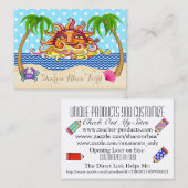 グラフィックアートサンと海ビーチ名刺 名刺 (正面/裏面)