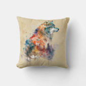 グラフィックアートシティアーバンウルフウルブズ動物 クッション (正面)