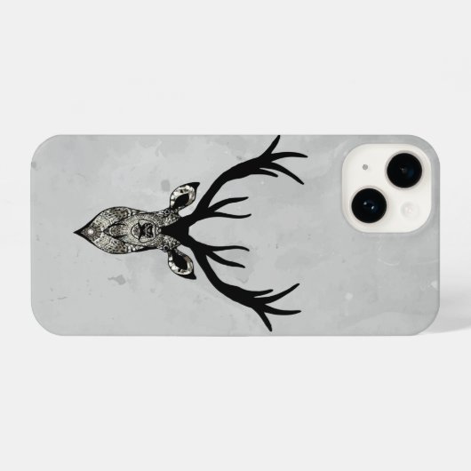 グラフィックアートスタグディアアニマルアート iPhoneケース (裏面横)