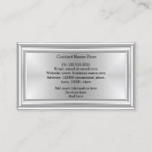 グラフィックアートデザイナーシルバーモノグラムデコ 名刺 (裏面)