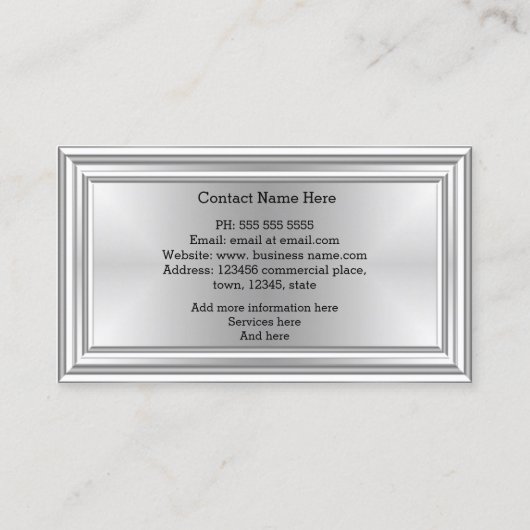 グラフィックアートデザイナーシルバーモノグラムデコ 名刺 (裏面)