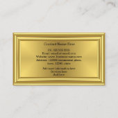 グラフィックアートデザイナー金ゴールドモノグラムデコ 名刺 (裏面)