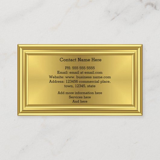 グラフィックアートデザイナー金ゴールドモノグラムデコ 名刺 (裏面)