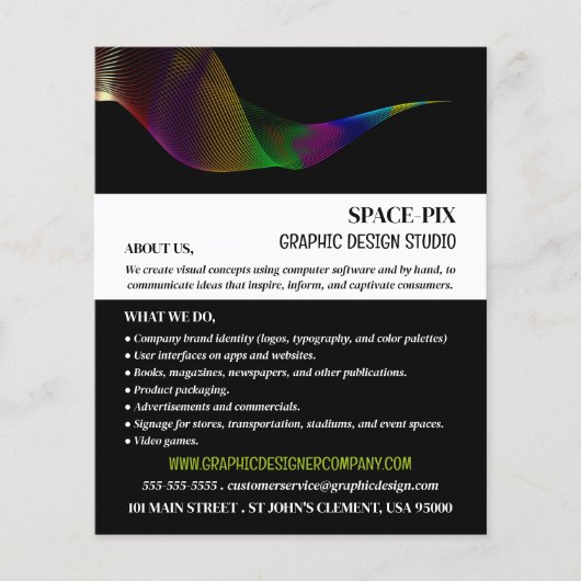 グラフィックアートデザイン、グラフィックデザイ広告ナー チラシ (正面)