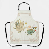 グラフィックアートフェアリーティーカップイラストレーション エプロン (正面)