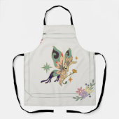 グラフィックアートフェアリーバタフライイラストレーション エプロン (正面)