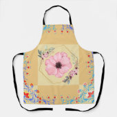 グラフィックアートブライト春フローライラストレーション エプロン (正面)