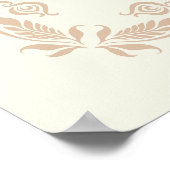 グラフィックアートベージュティータイムイラストレーション ポスター (角)