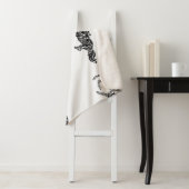 グラフィックアートモダンデザイン馬白黒ロゴ シェルパブランケット (インサイチュ)