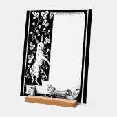 グラフィックアートラビットとスクロールアクリルのサイン アクリルサイン (傾斜)