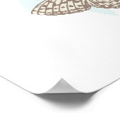 グラフィックアート蝶とフローラポスター ポスター (角)