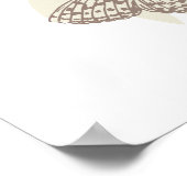 グラフィックアート蝶とフローラポスター ポスター (角)