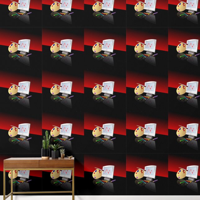 グラフィックアート 壁紙 (廊下)