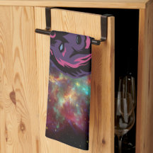グラフィックアート 紫色の宇宙オオカミ