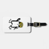 グラフィックイエローアイペンギン – 絶滅危惧動物 –  ラゲッジタグ (正面横)