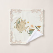 グラフィックイラストレーション、インスパイア自然ティータイム バスタオルセット (ウォッシュタオル)