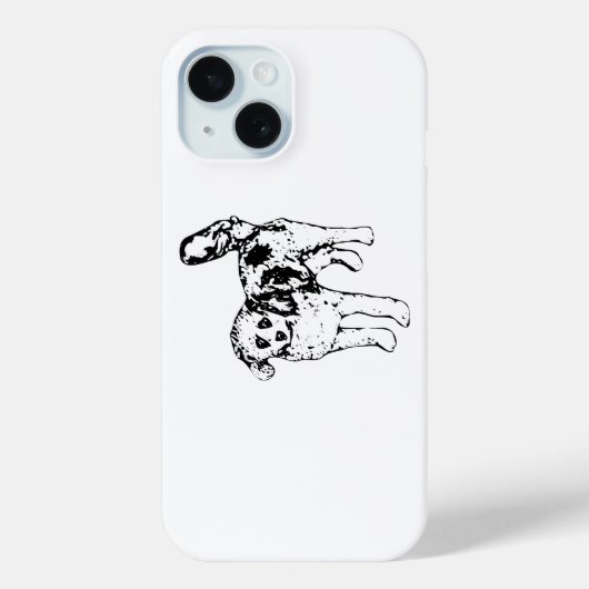 グラフィックインクの犬がホリデー携帯のエネルギーを守る Case-Mate iPhoneケース (裏面)