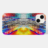 グラフィックウェーブビーチデザインiPhoneケース Case-Mate iPhoneケース (裏面 (横))