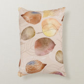 グラフィックウォーターカラーリーフ秋デザイン アクセントクッション (正面(垂直))