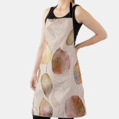 グラフィックウォーターカラーリーフ秋デザイン エプロン (インサイチュ)