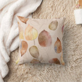 グラフィックウォーターカラーリーフ秋デザイン クッション (ブランケット)