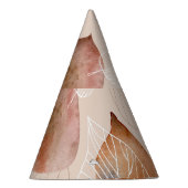 グラフィックウォーターカラーリーフ秋デザイン パーティーハット (右)