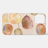 グラフィックウォーターカラーリーフ秋デザイン Case-Mate iPhoneケース (裏面 (横))
