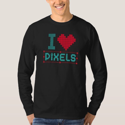 グラフィックエディタLove Pixelsエディタグラフィックデザイン Tシャツ (正面)