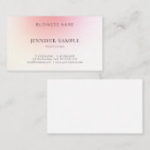 グラフィックエレガントデザインピンクカラー調和ラグジュアリー 名刺 (正面/裏面)