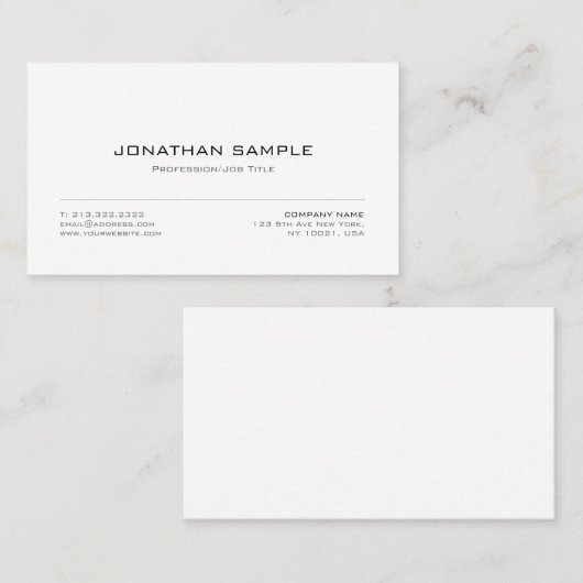 グラフィックエレガントモダンデザイントレンディープレーン 名刺 (正面/裏面)