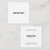 グラフィックエレガントモダントレンディープレーンミニマル スクエア名刺 (正面/裏面)