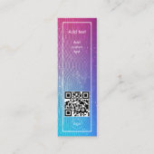 グラフィックカスタムモダンqrコード事業ブックマーク スキニー名刺 (正面)