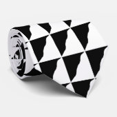 グラフィックカッコいいオーダー黒と白のシルバーライニング ネクタイ (ロール)