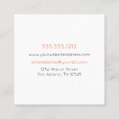 グラフィックカメラ フォトグラフィー スクエア名刺 (裏面)