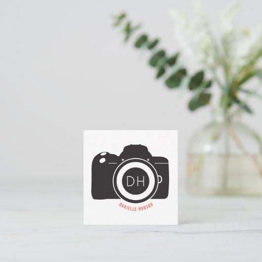 グラフィックカメラ フォトグラフィー スクエア名刺 (スタンド正面)