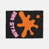 グラフィックカラフルバーベキューステインアート フリースブランケット (正面(横))