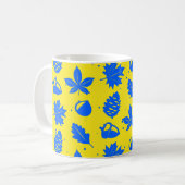 グラフィックカラフル自然パターン コーヒーマグカップ (正面左)