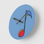 グラフィックカラフル音符 ラウンド壁時計 (傾斜)