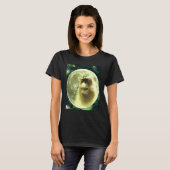 グラフィックキャットの月 女性と母のための猫 Tシャツ (正面フル)