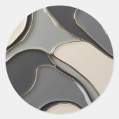 グラフィッククラシックのラウンドスタイリッシュステッカー ラウンドシール (正面)