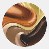 グラフィッククラシックのラウンドスタイリッシュステッカー ラウンドシール (正面)