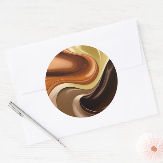 グラフィッククラシックのラウンドスタイリッシュステッカー ラウンドシール (封筒)