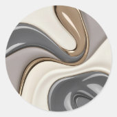 グラフィッククラシックのラウンドスタイリッシュステッカー ラウンドシール (正面)