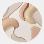 グラフィッククラシックのラウンドスタイリッシュステッカー ラウンドシール (正面)