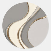 グラフィッククラシックのラウンドスタイリッシュステッカー ラウンドシール (正面)